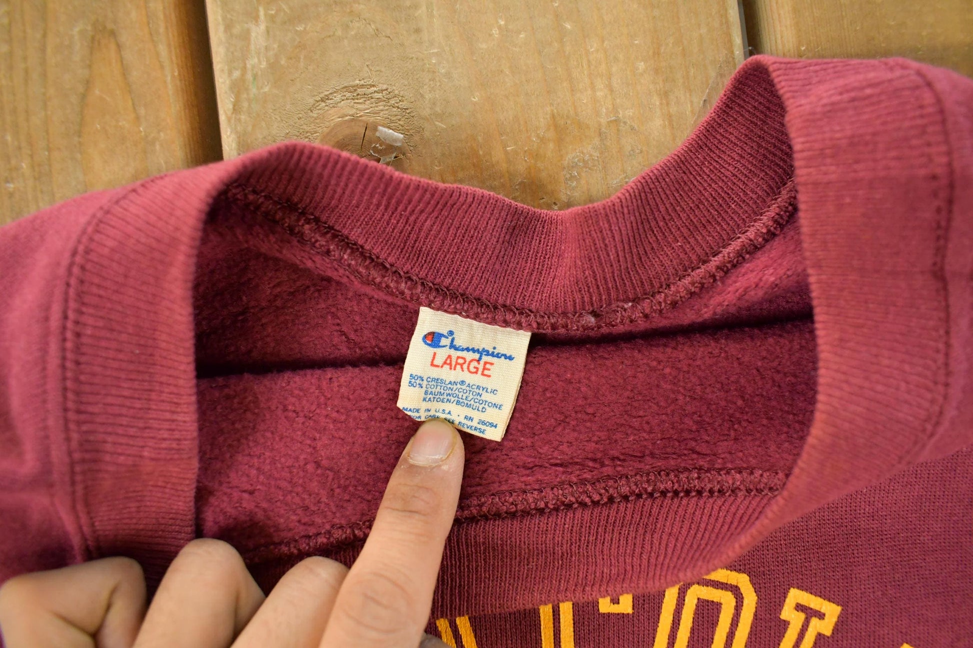 Vintage 1980s Boston College Champion Reverse Weave Crewneck Sweatshirt Men's Medium from propervintagecanada