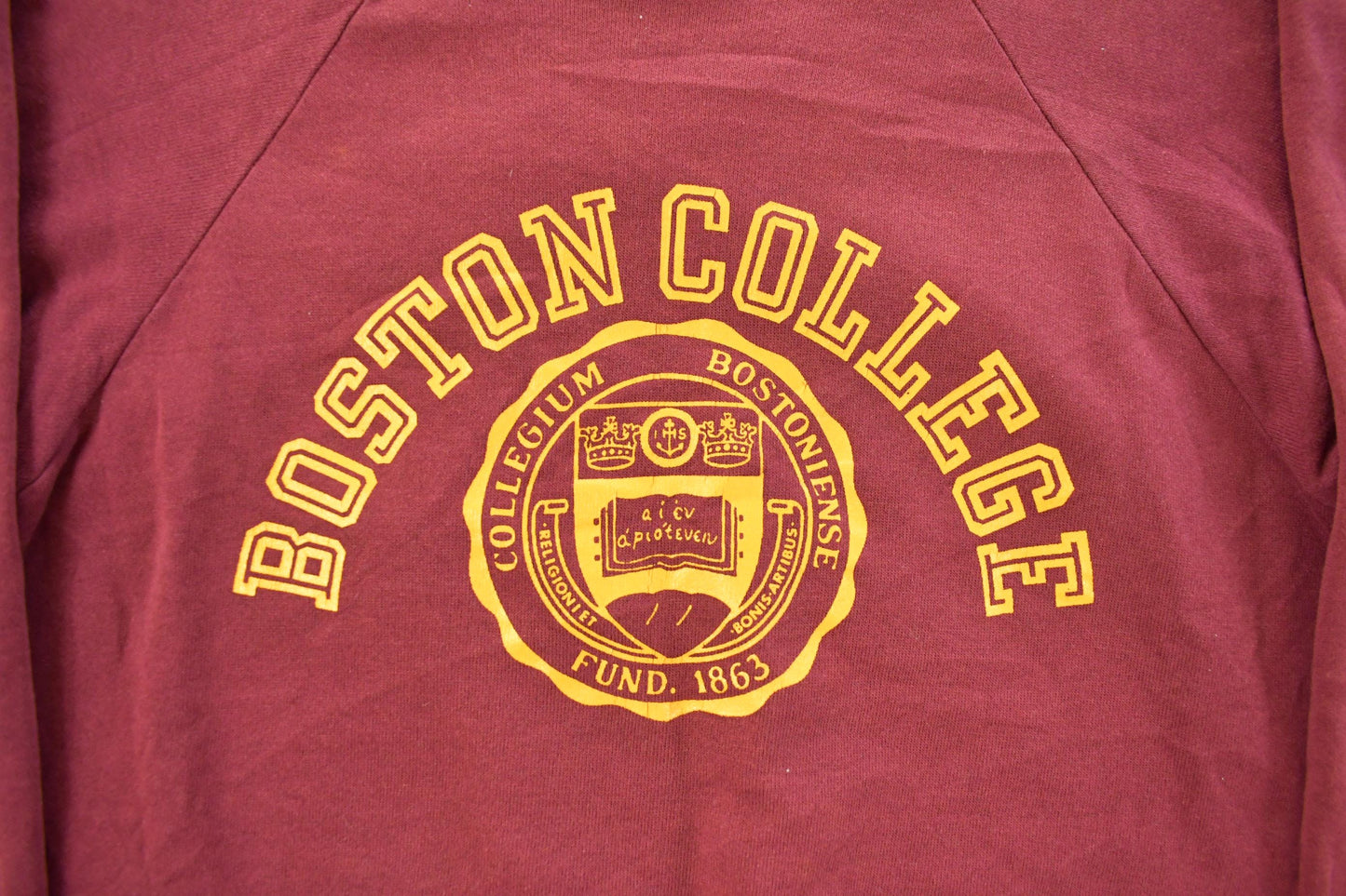Vintage 1980s Boston College Champion Reverse Weave Crewneck Sweatshirt Men's Medium from propervintagecanada