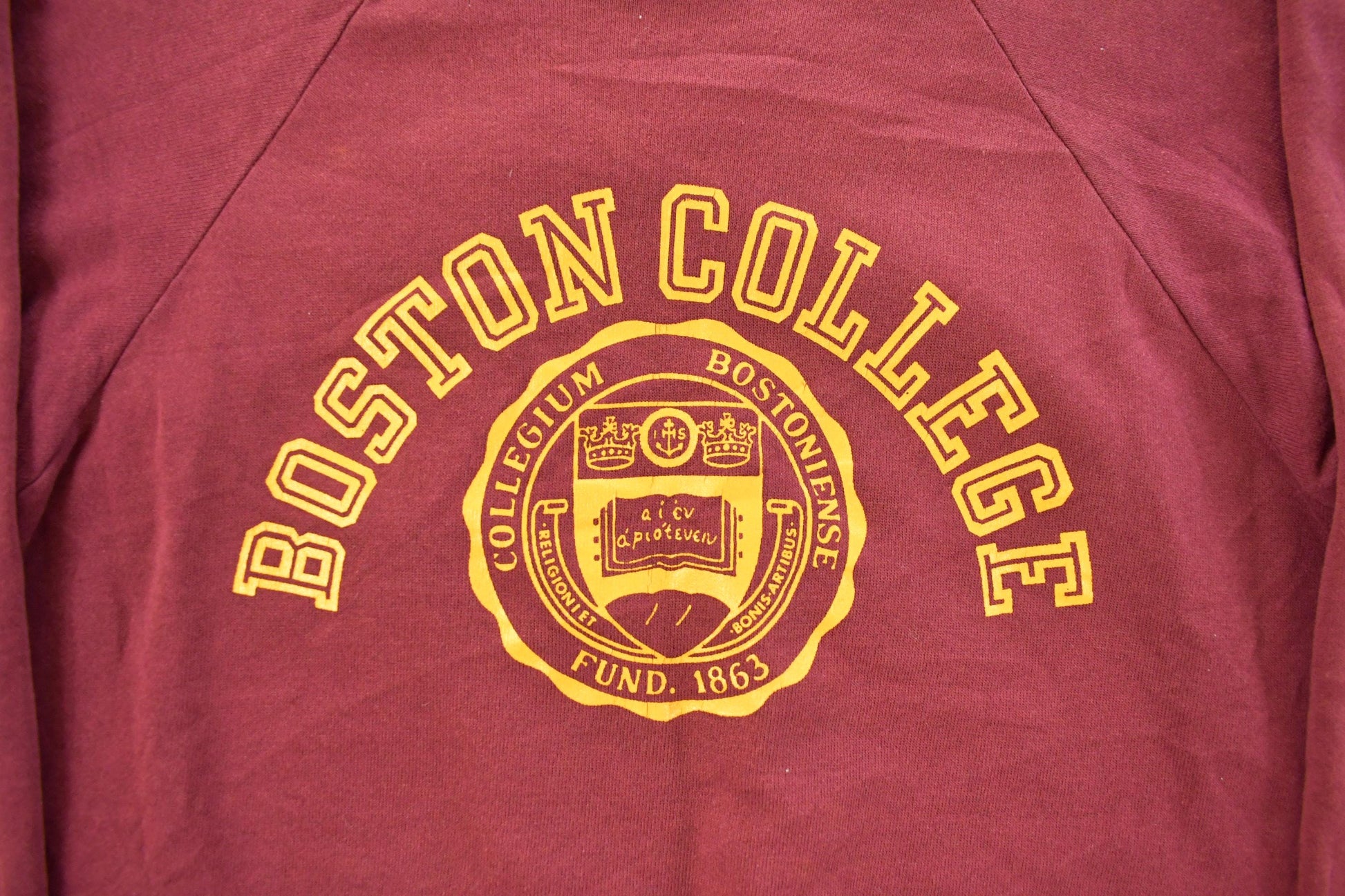Vintage 1980s Boston College Champion Reverse Weave Crewneck Sweatshirt Men's Medium from propervintagecanada