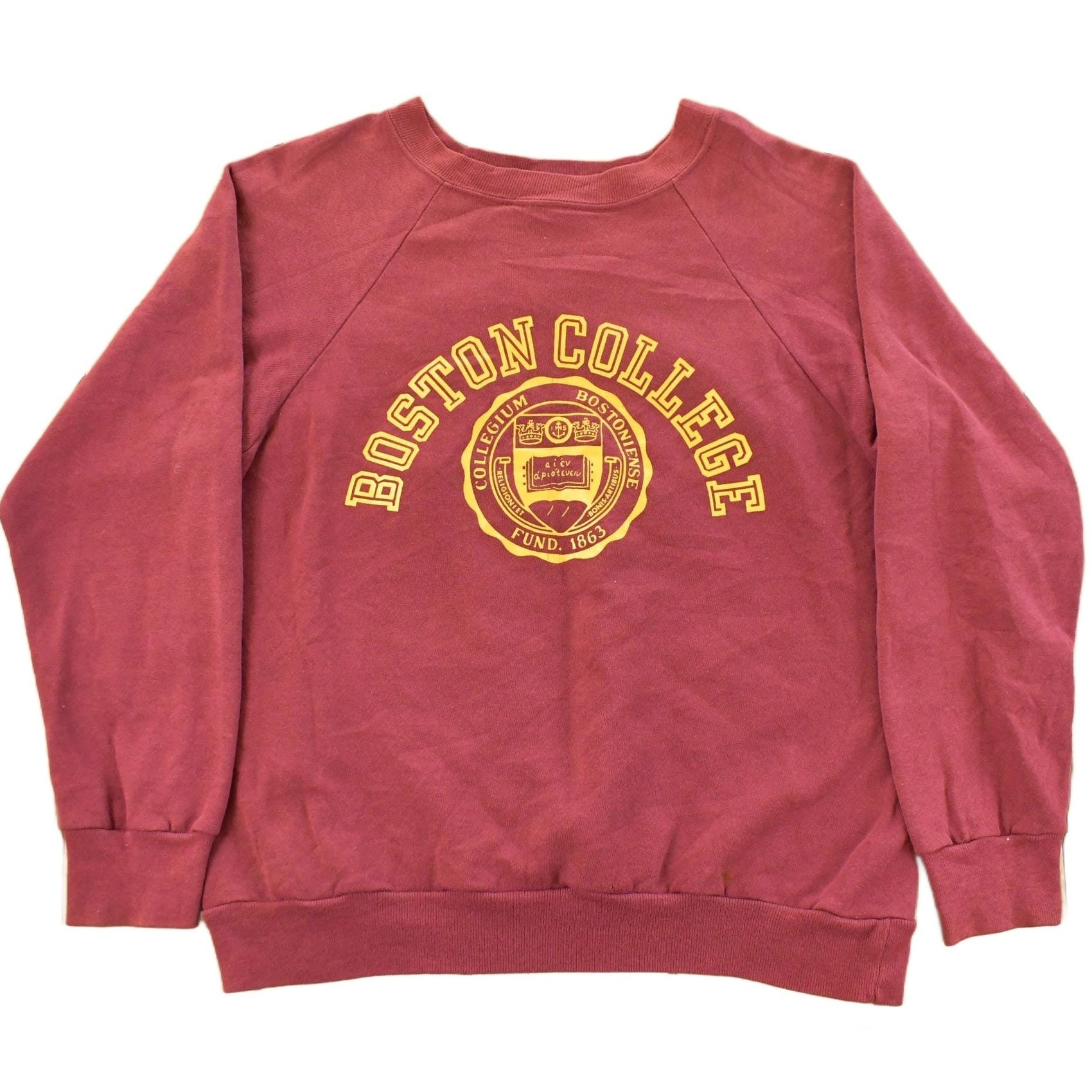 Vintage 1980s Boston College Champion Reverse Weave Crewneck Sweatshirt Men's Medium from propervintagecanada
