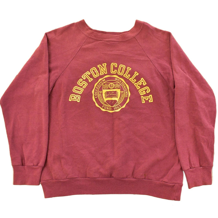 Vintage 1980s Boston College Champion Reverse Weave Crewneck Sweatshirt Men's Medium from propervintagecanada