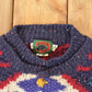 Vintage 1980s Boston Traders Abstract Wool Knit Crewneck Sweater Men's L from propervintagecanada