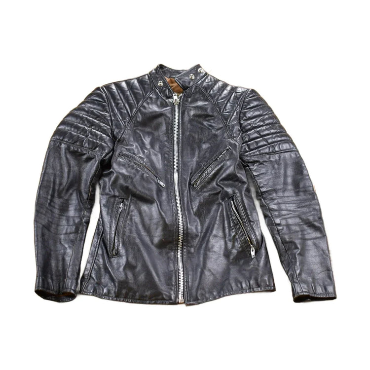 Vintage 1980s Brimaco Leather Cafe Racer Jacket Men's XS from propervintagecanada
