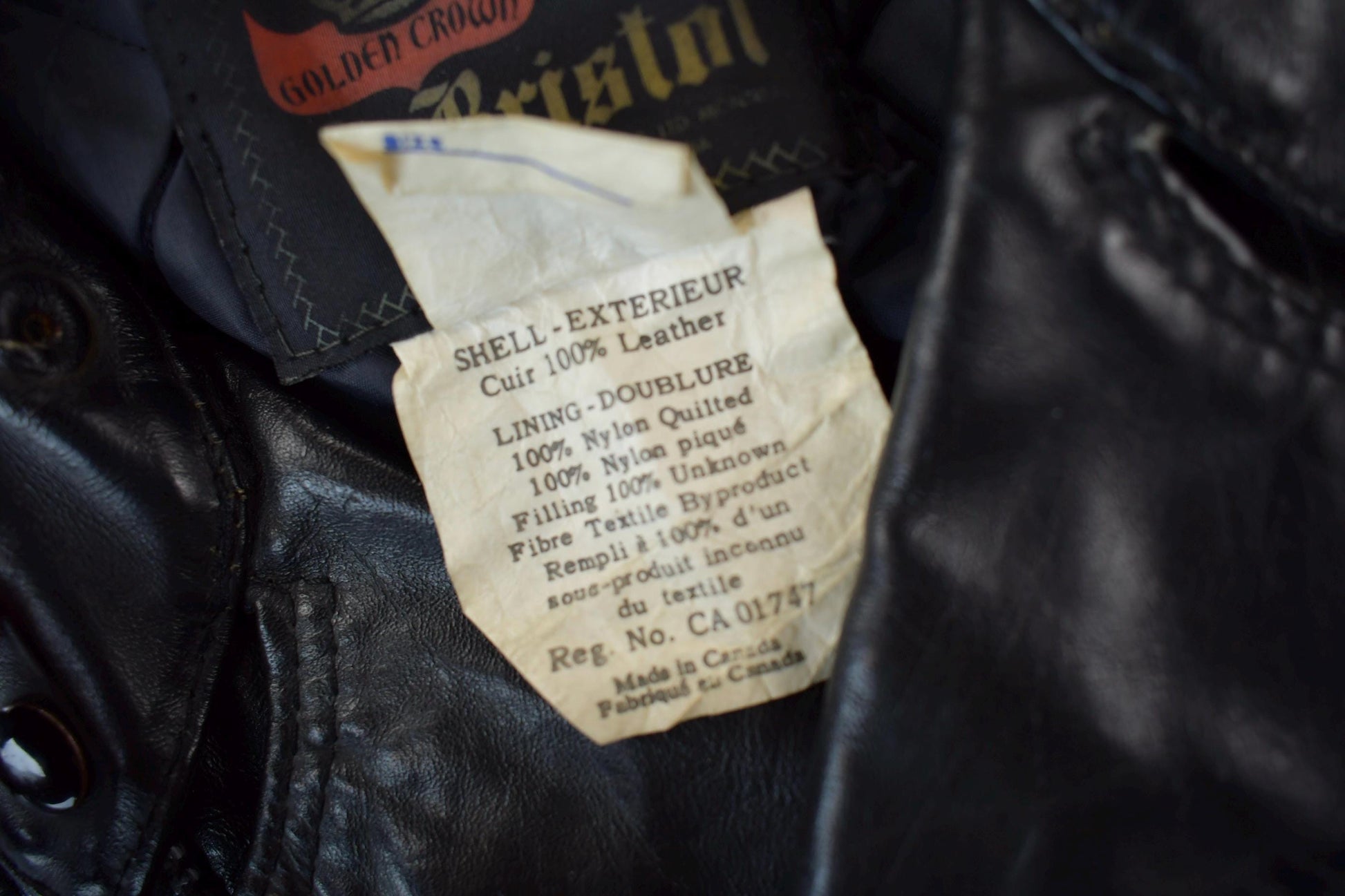 Vintage 1980s Bristol Leather Café Racer Jacket Men's Small from propervintagecanada