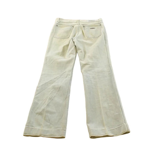 Vintage 1980s Britania Distressed Flare Denim Blue Jeans 30 x 30.5 from propervintagecanada