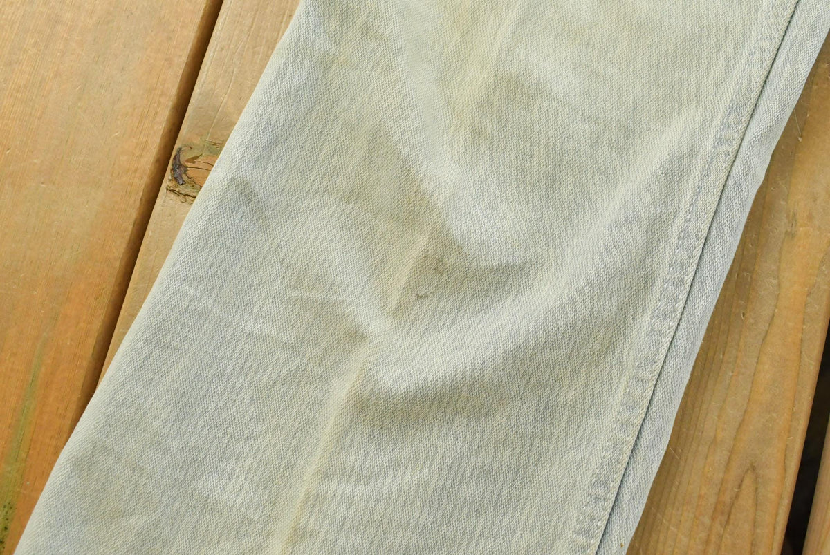 Vintage 1980s Britania Distressed Flare Denim Blue Jeans 30 x 30.5 from propervintagecanada