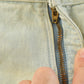 Vintage 1980s Britania Distressed Flare Denim Blue Jeans 30 x 30.5 from propervintagecanada