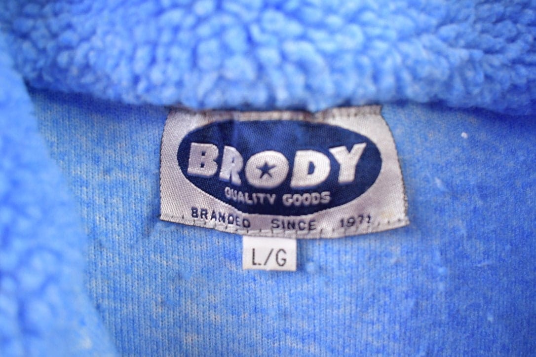 Vintage 1980s Brody Quality Goods Sky Blue Fleece / Full Zip / Vintage Windbreaker / Vintage Fleece / 80s Streetwear / Warm and Cozy from propervintagecanada