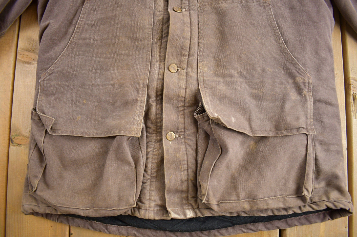 Vintage 1980s Brown Carhartt Field Coat Men's 2XL from propervintagecanada