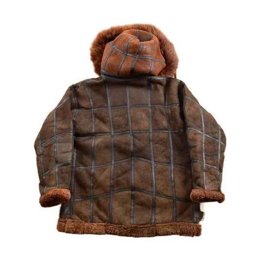 Vintage 1980s Brown Shearling Bomber Jacket from propervintagecanada