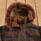 Vintage 1980s Brown Shearling Bomber Jacket from propervintagecanada