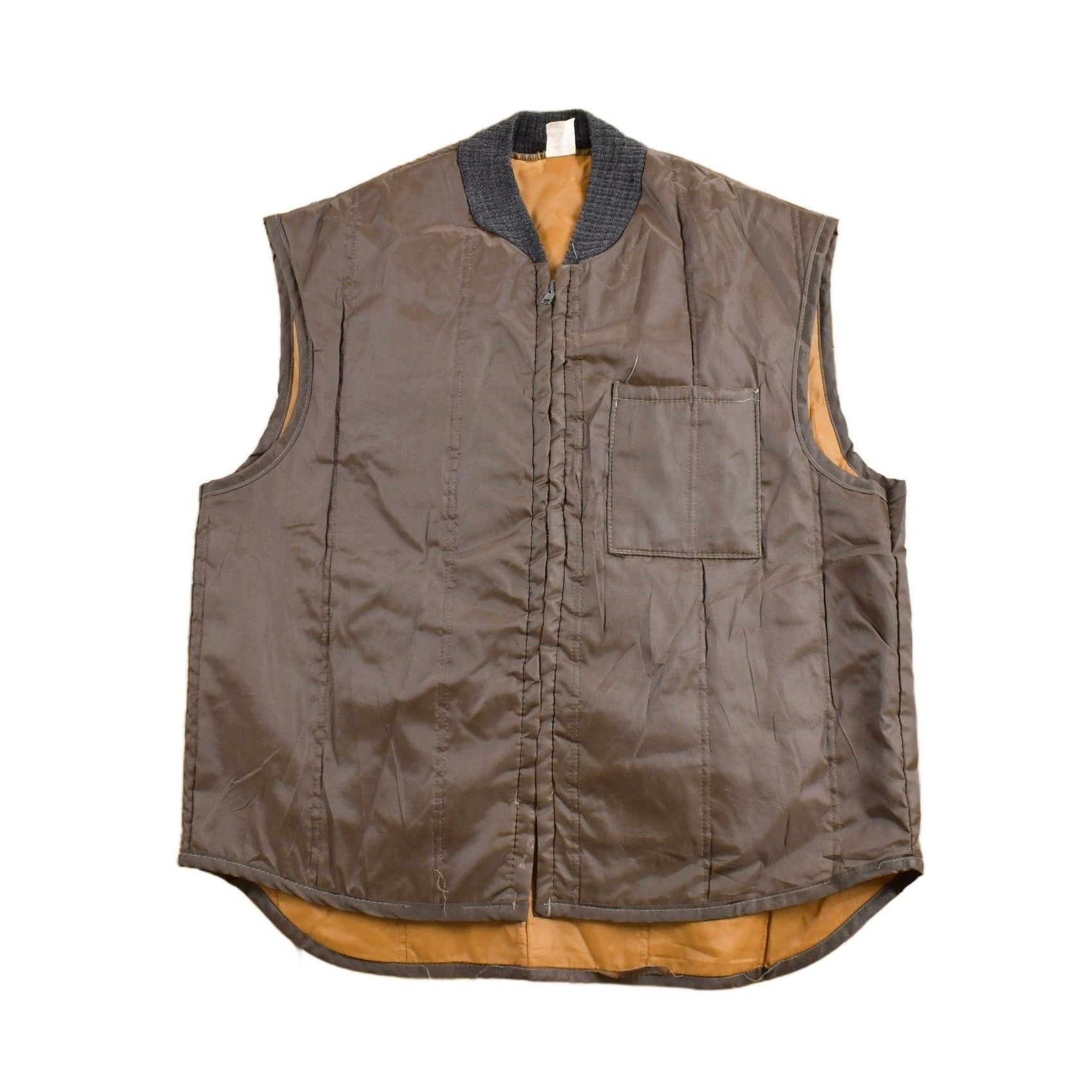 Vintage 1980s Brown Vest Men's Large from propervintagecanada