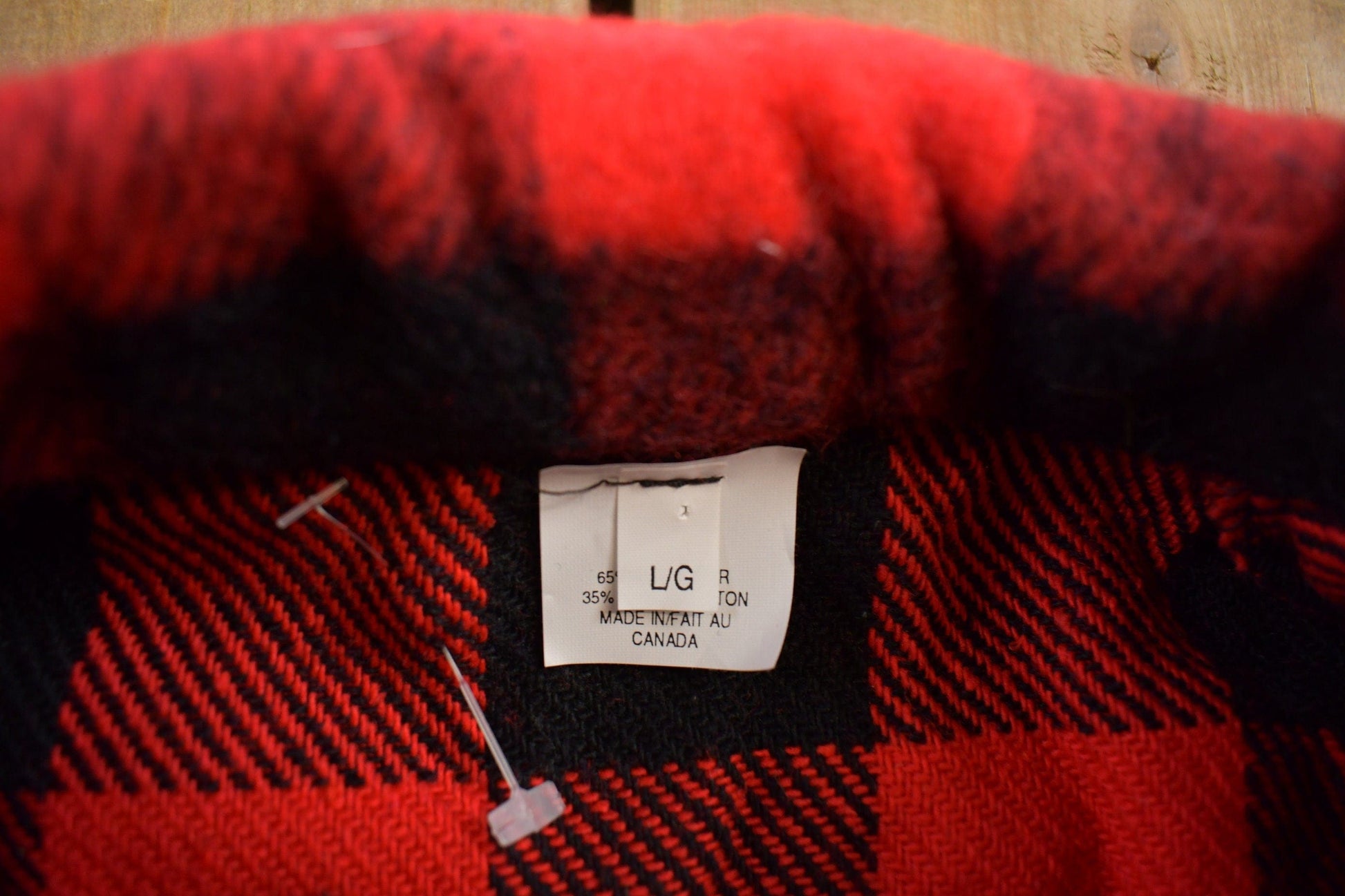 Vintage 1980s Buffalo Plaid Wool Button Up Shirt Men's Medium from propervintagecanada