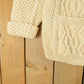 Vintage 1980s Bunratty Hand Knit Wool 3D Cable Knit Cardigan Sweater Men's Large from propervintagecanada