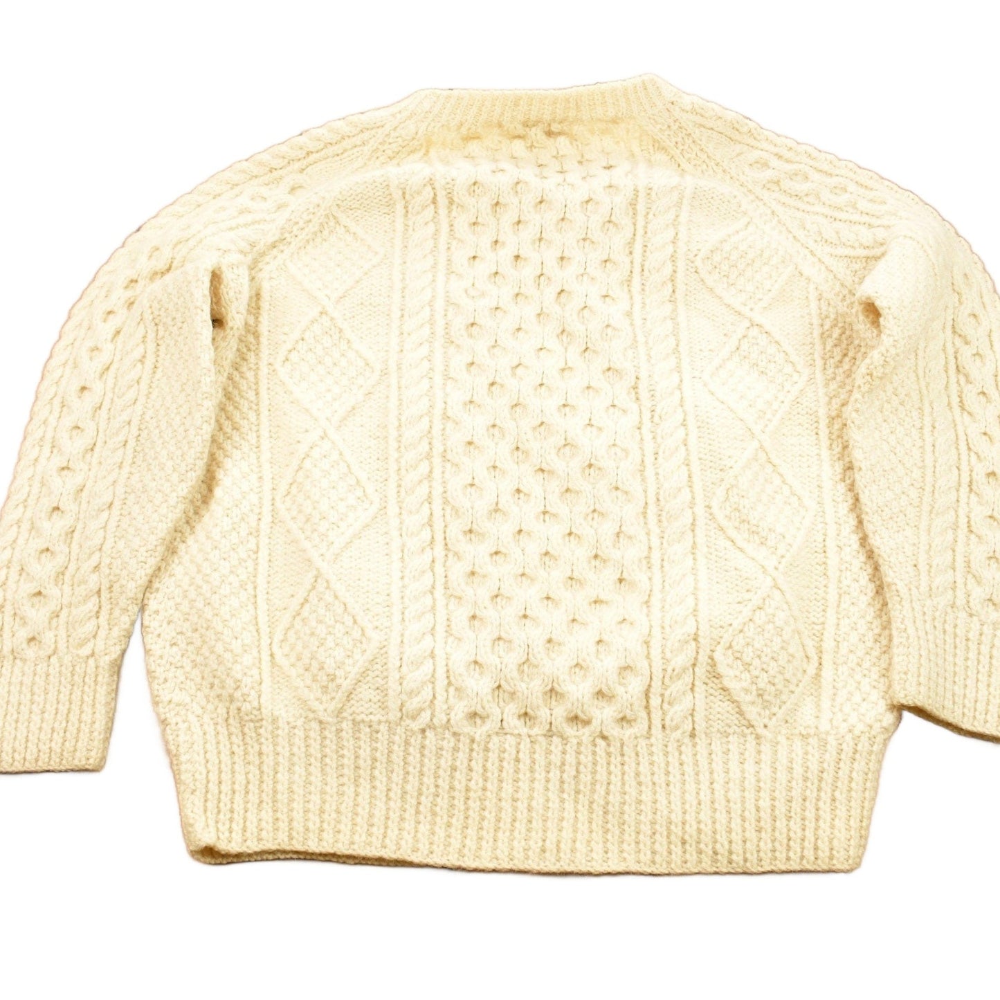 Vintage 1980s Cable Knitted Crewneck Sweater Men's XL from propervintagecanada