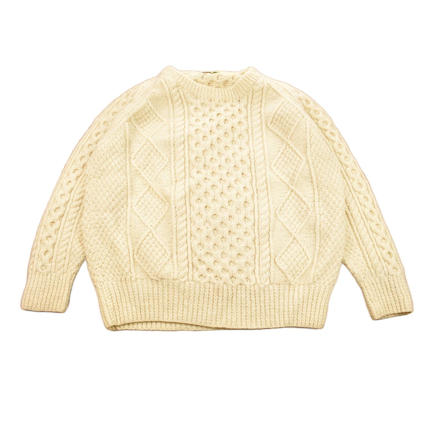 Vintage 1980s Cable Knitted Crewneck Sweater Men's XL from propervintagecanada