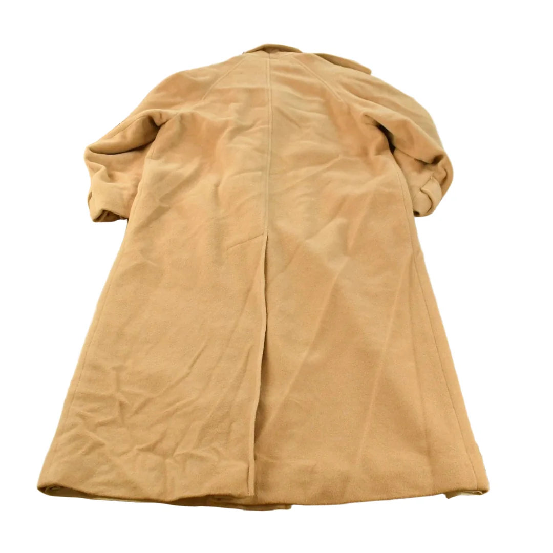 Vintage 1980s Camel Hair Double Breasted Trench Coat Jacket Women's L / Union Made in USA / 80s Streetwear / Outerwear from propervintagecanada