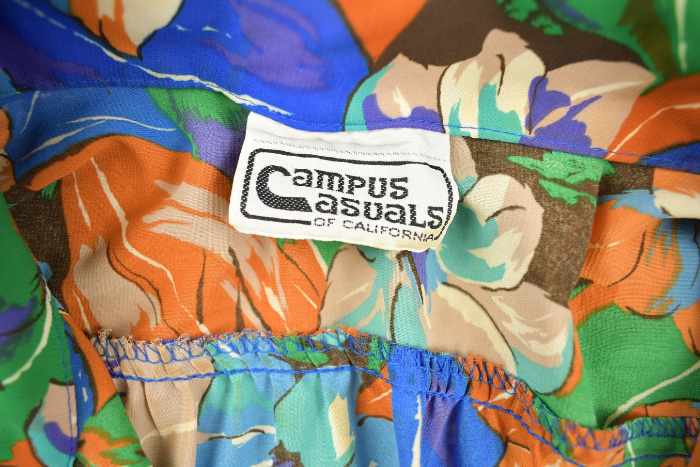 Vintage 1980s Campus Casuals Of California Floral Button Up Shirt Men's Medium from propervintagecanada