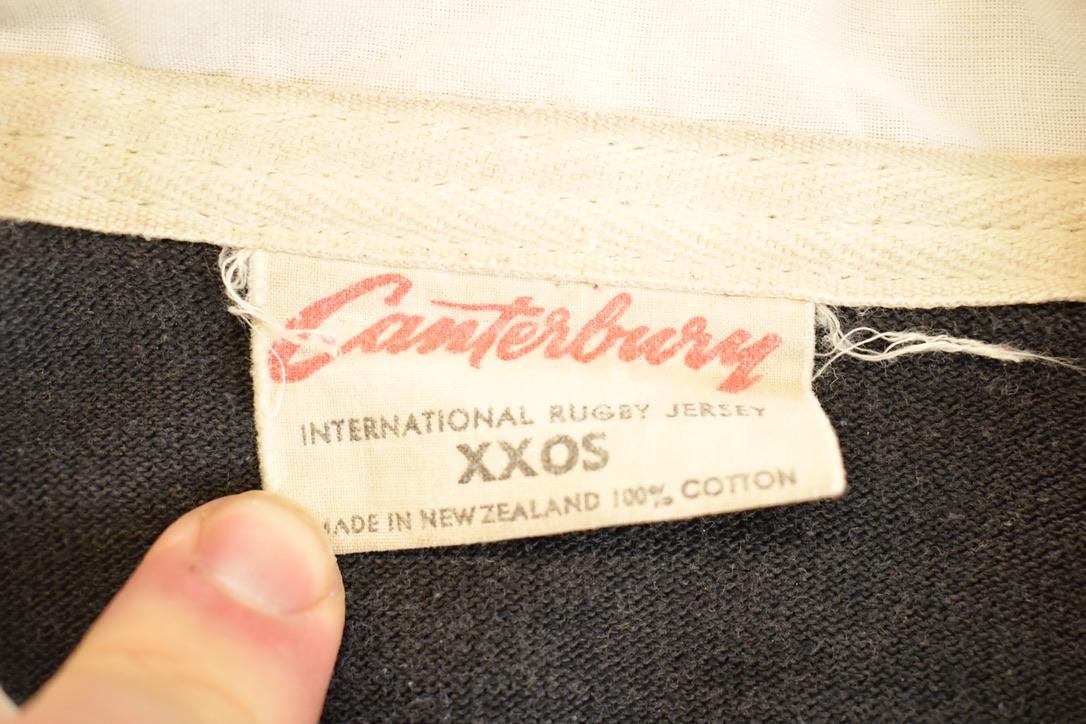 Vintage 1980s Canterbury Striped Rugby Button Up Shirt Men's M from propervintagecanada