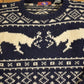 Vintage 1980s Canvasback Bay AOP Fighting Buck Wool Knit Crewneck Sweater Women's M from propervintagecanada