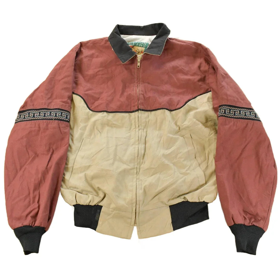 Vintage 1980s Canyon Guide Aztec Jacket Men's Medium / 80s Made In USA / Western / Fall Outerwear / Streetwear / Fall Jacket / Aztec Trim from propervintagecanada