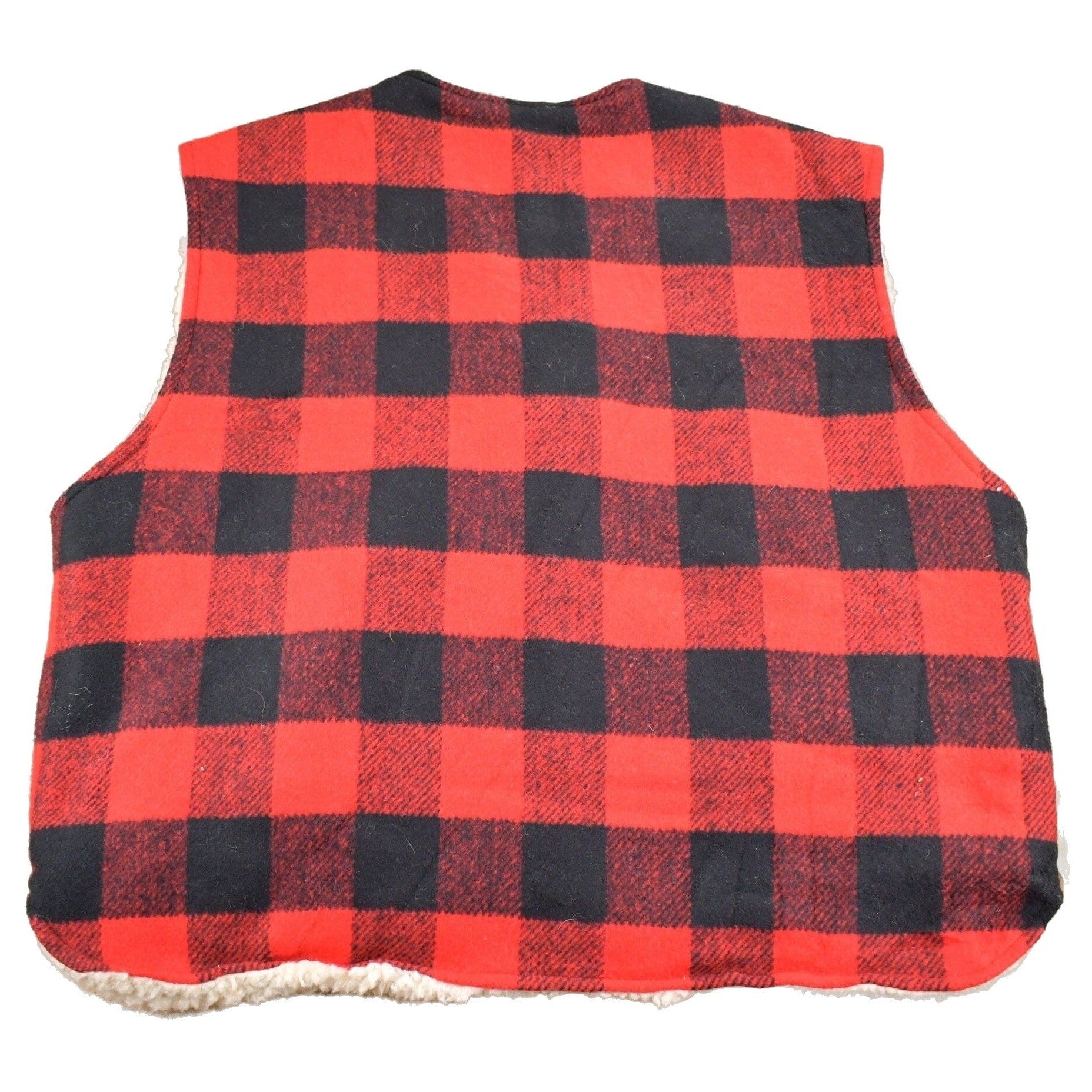 Vintage 1980s Canyon Guide Outfitters Buffalo Plaid Fleece Lined Vest Men's 2XL from propervintagecanada