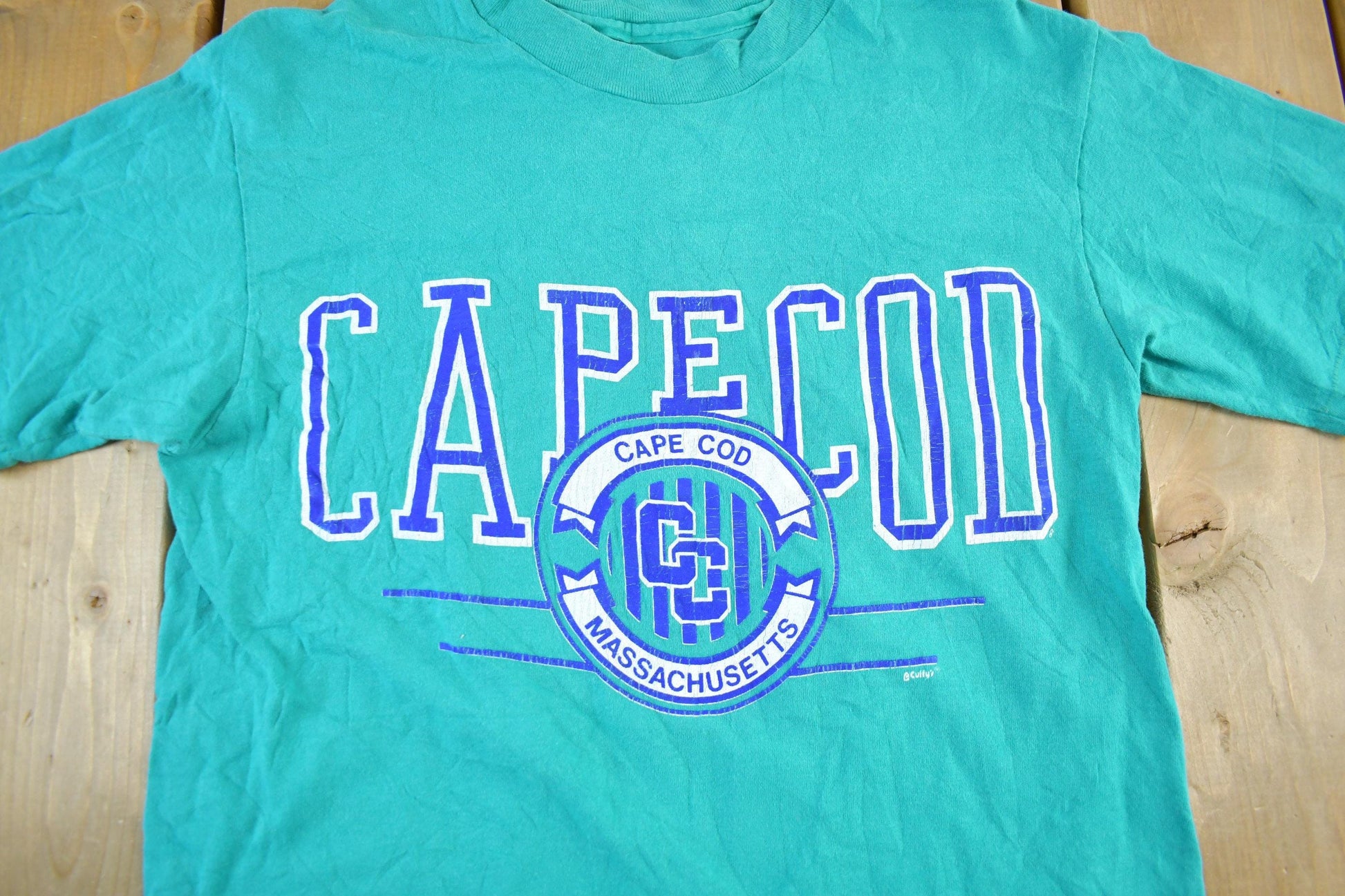 Vintage 1980s Cape Cod Mass Graphic Souvenir T Shirt Men's Small from propervintagecanada