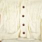 Vintage 1980s Career Club Cable Knitted Cardigan Sweater Men's XL from propervintagecanada