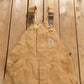 Vintage 1980s Carhartt Beige Canvas Double Knee Overalls Men's 38 x 36 from propervintagecanada