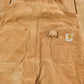 Vintage 1980s Carhartt Beige Canvas Double Knee Overalls Men's 40 x 26 from propervintagecanada