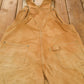 Vintage 1980s Carhartt Beige Canvas Double Knee Overalls Men's 40 x 30 from propervintagecanada