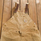 Vintage 1980s Carhartt Beige Canvas Double Knee Overalls Men's 42 x 30 from propervintagecanada