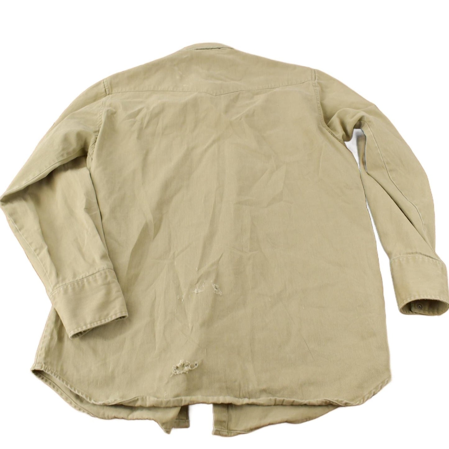 Vintage 1980s Carhartt Beige Snap Button Up Shirt Men's Large from propervintagecanada