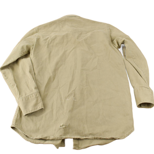 Vintage 1980s Carhartt Beige Snap Button Up Shirt Men's Large from propervintagecanada
