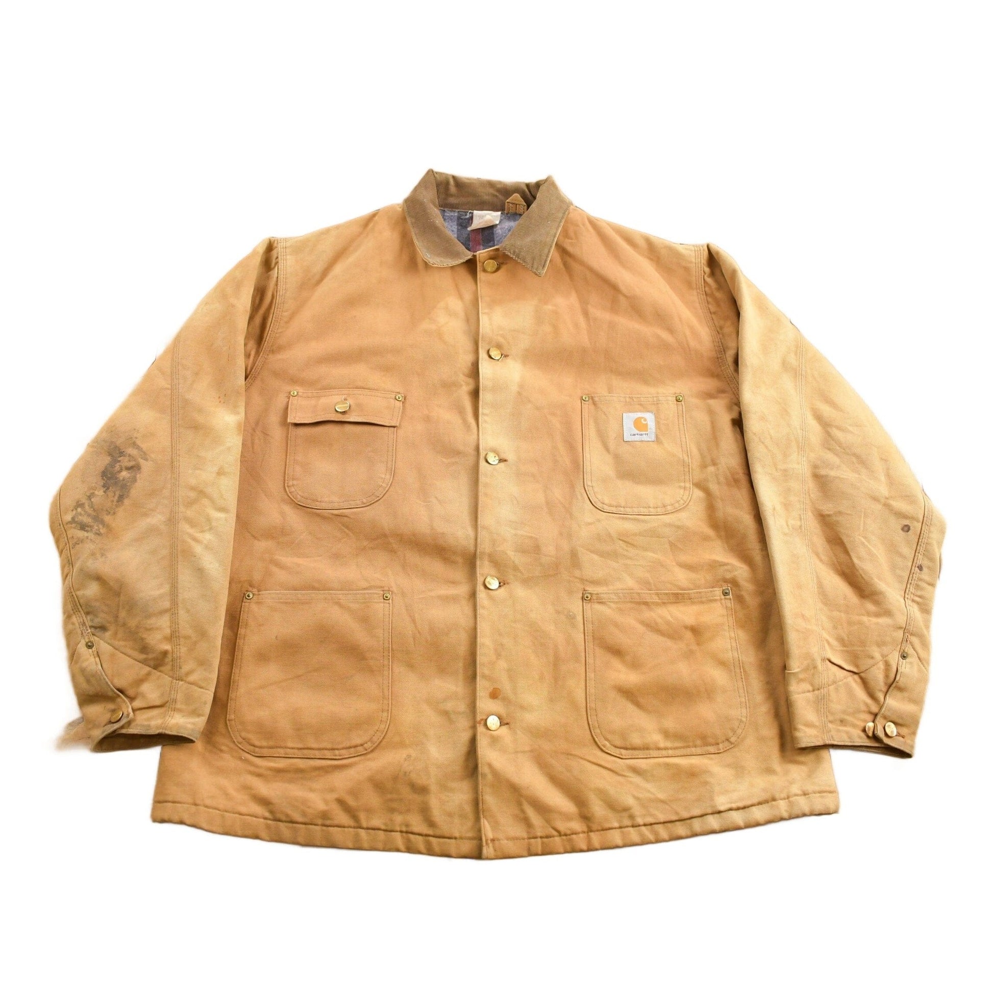 Vintage 1980s Carhartt Blanket Lined Chore Coat Men's 2XL from propervintagecanada