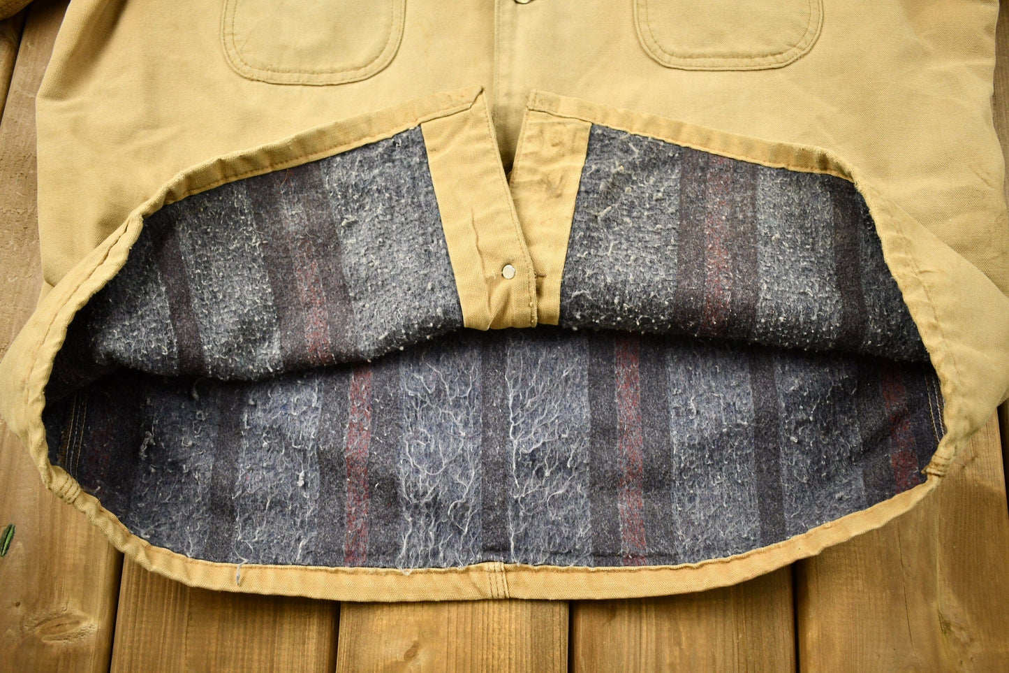 Vintage 1980s Carhartt Blanket Lined Chore Coat Men's 2XL from propervintagecanada