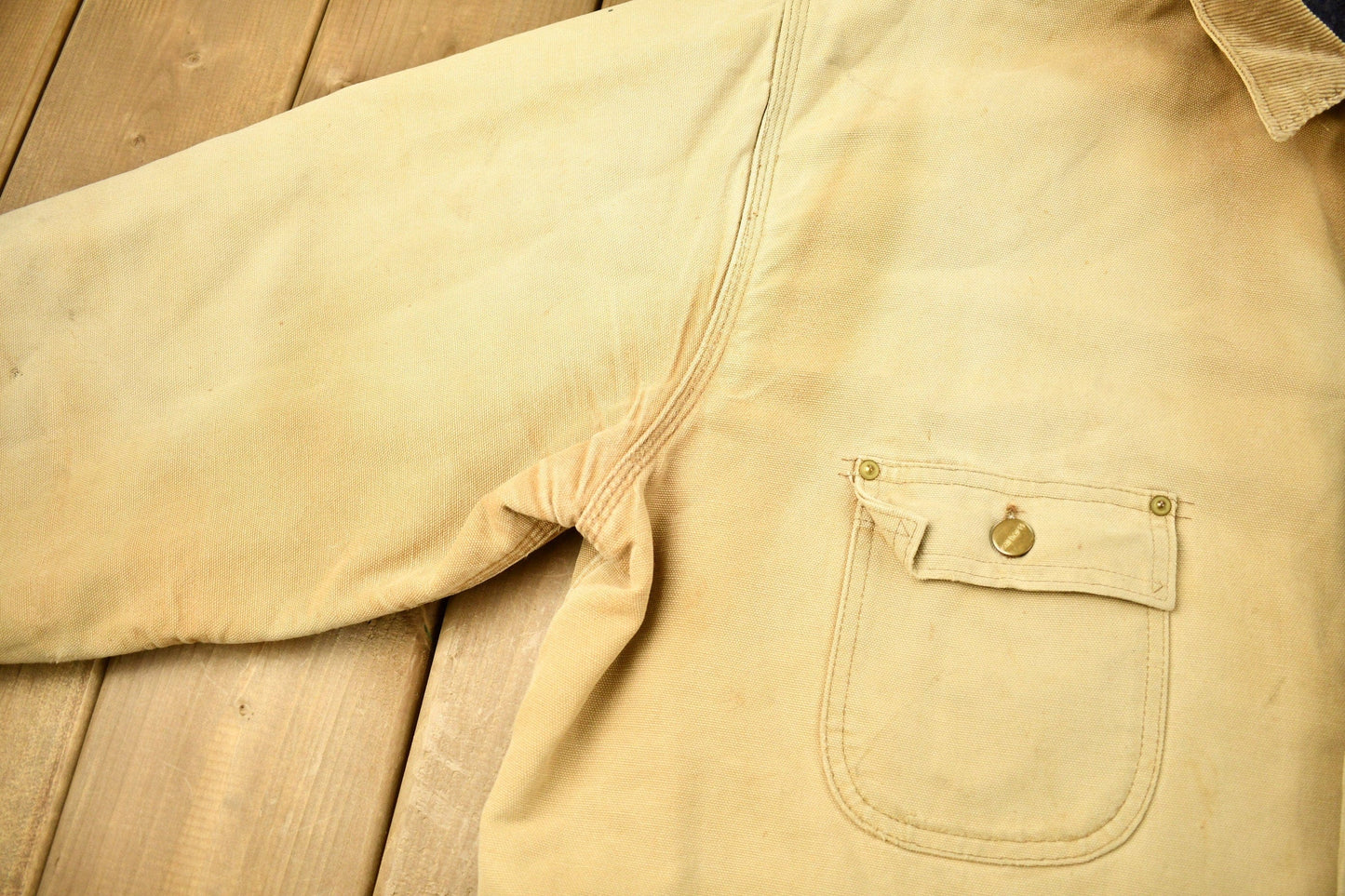 Vintage 1980s Carhartt Blanket Lined Chore Coat Men's 2XL from propervintagecanada