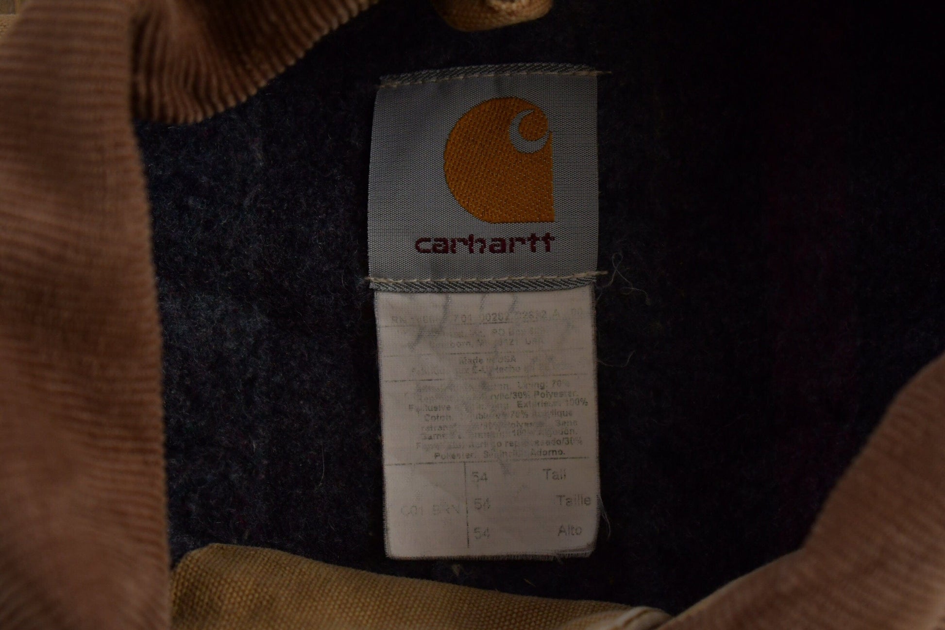 Vintage 1980s Carhartt Blanket Lined Chore Coat Men's 3XL from propervintagecanada