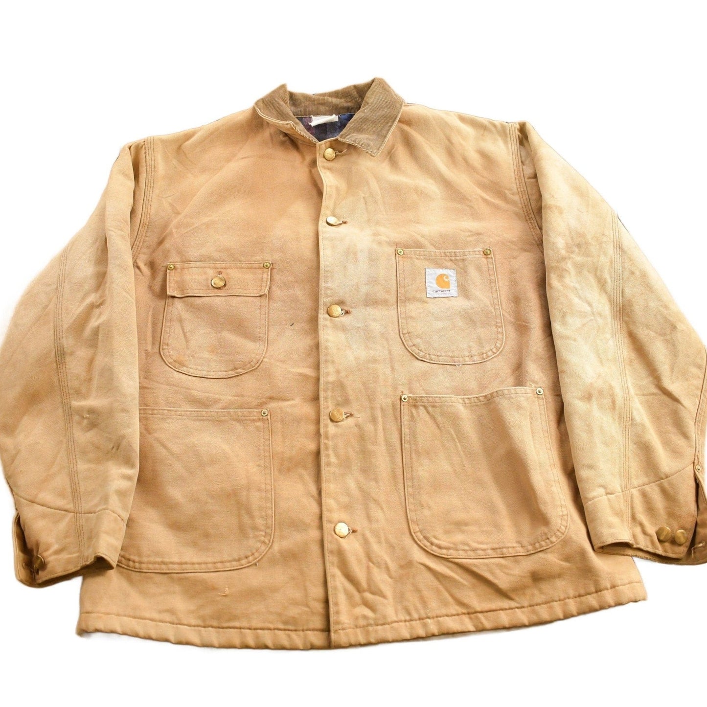 Vintage 1980s Carhartt Blanket Lined Chore Coat Men's Large from propervintagecanada