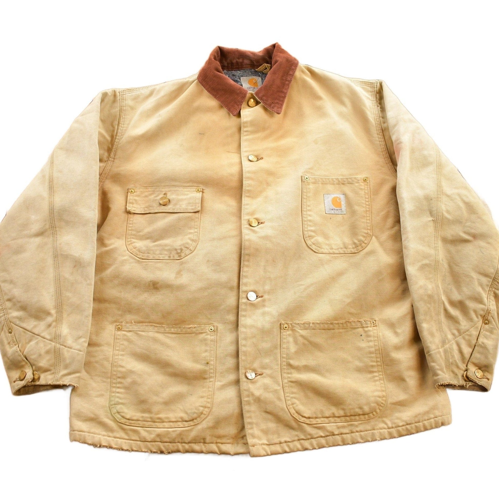 Vintage 1980s Carhartt Blanket Lined Chore Coat Men's XL from propervintagecanada