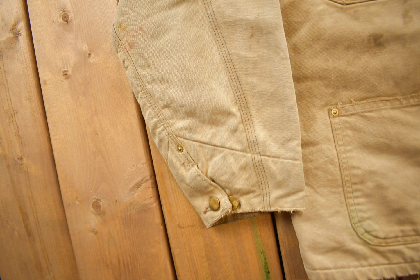 Vintage 1980s Carhartt Blanket Lined Chore Coat Men's XL from propervintagecanada