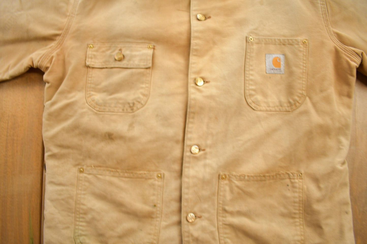 Vintage 1980s Carhartt Blanket Lined Chore Coat Men's XL from propervintagecanada