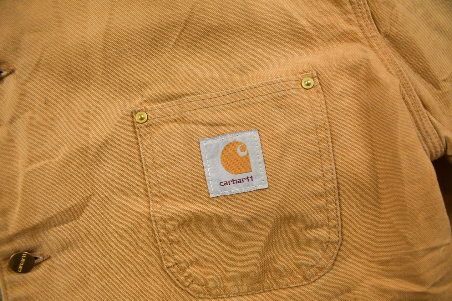 Vintage 1980s Carhartt Blanket Lined Chore Coat Men's XL from propervintagecanada