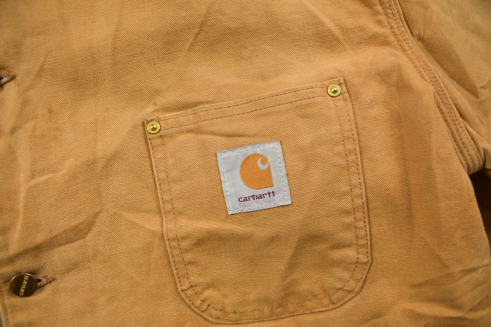 Vintage 1980s Carhartt Blanket Lined Chore Coat Men's XL from propervintagecanada