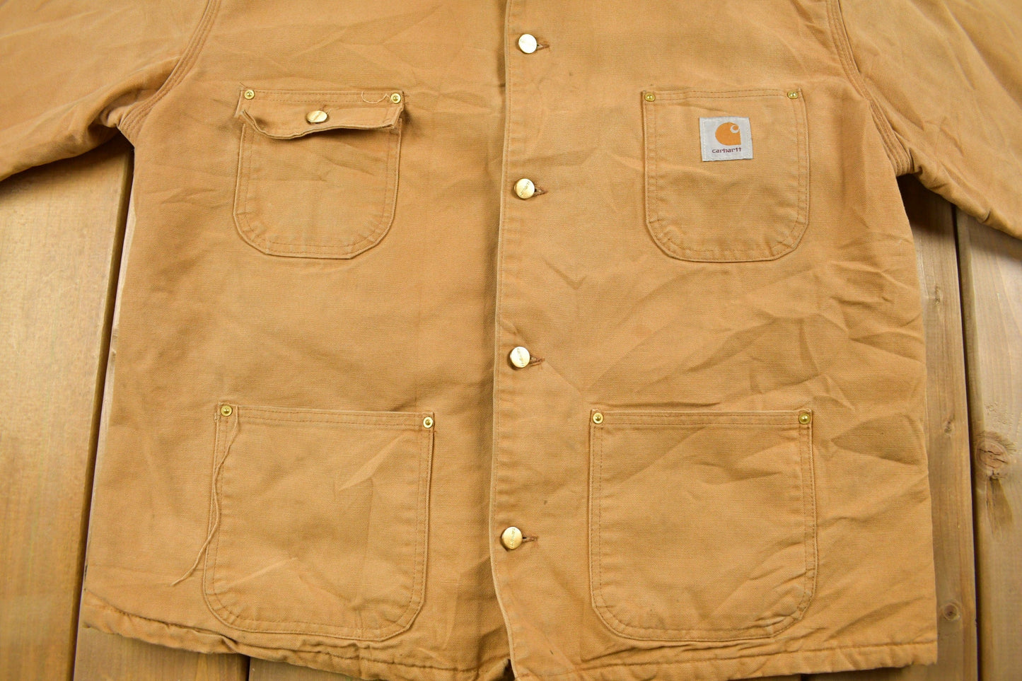 Vintage 1980s Carhartt Blanket Lined Chore Coat Men's XL from propervintagecanada