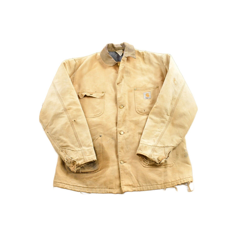 Vintage 1980s Carhartt Blanket Lined Chore Jacket Men's Large from propervintagecanada