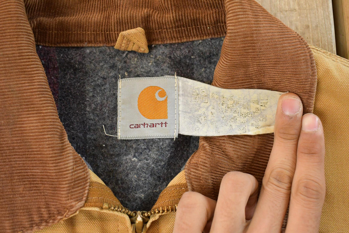 Vintage 1980s Carhartt Blanket Lined Detroit Jacket Men's 2XL from propervintagecanada
