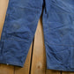 Vintage 1980s Carhartt Blue Canvas Double Knee Overalls Men's 48 x 30 from propervintagecanada