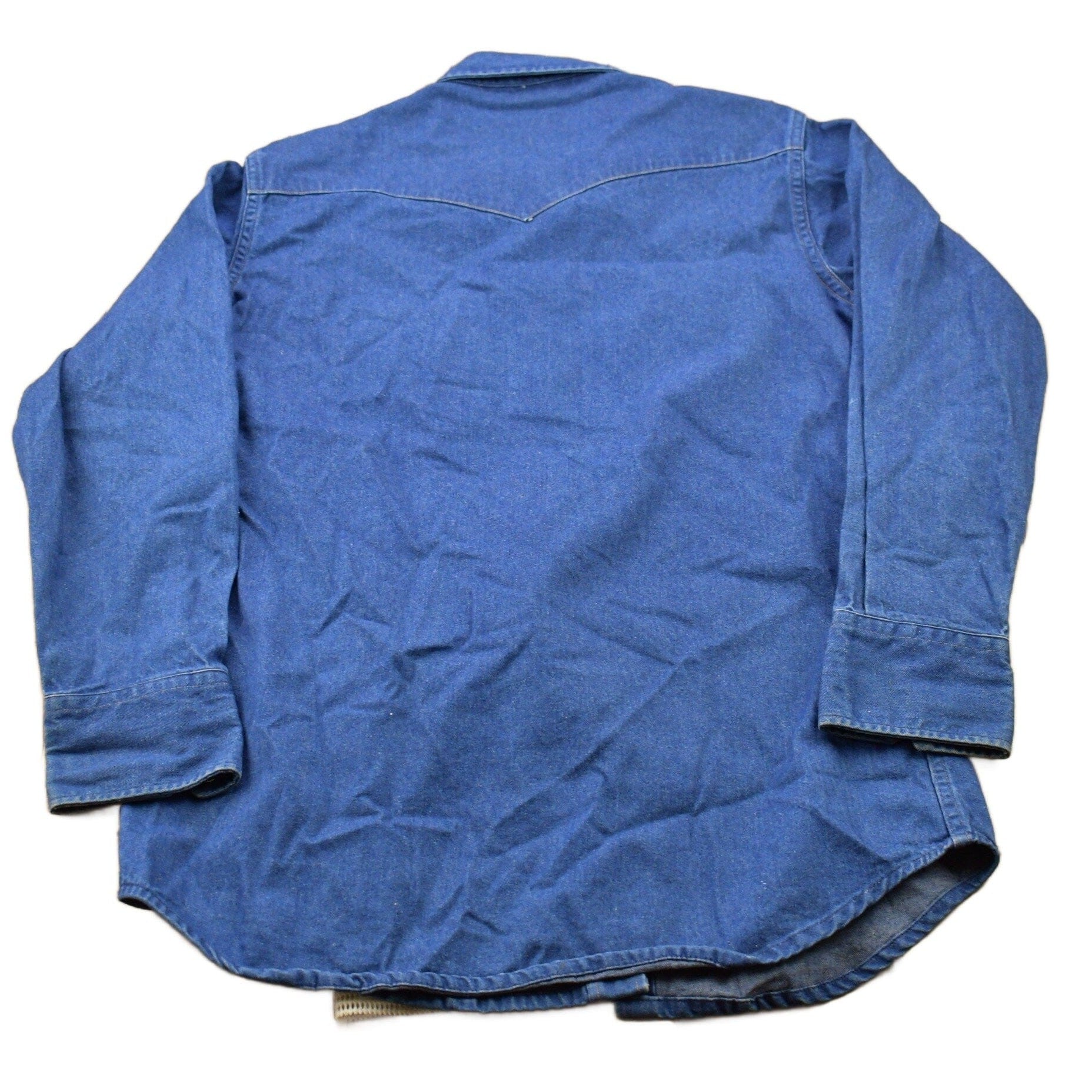 Vintage 1980s Carhartt Denim Button Up Shirt Men's Large from propervintagecanada