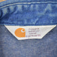 Vintage 1980s Carhartt Denim Button Up Shirt Men's Large from propervintagecanada